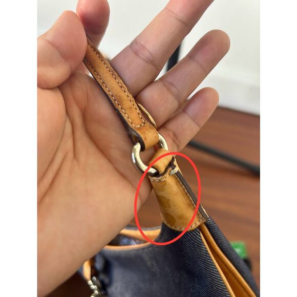 Rehab Project Vintage Y2k Coach Hampton 8318 Denim Clip Hobo Shoulder Bag Read! - Picture 3 of 15